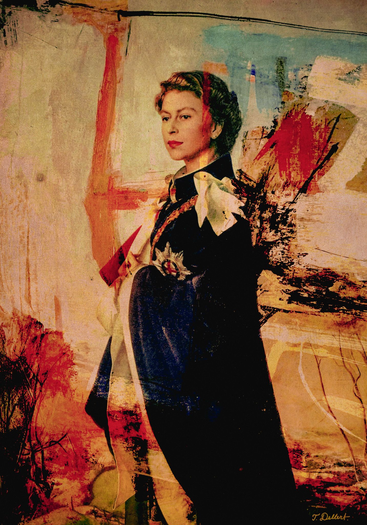 QUEEN ELISABETH  SEPIA  2